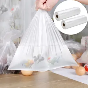 SJPACK 2/4 Rolls 12x20 Inch Clear Plastic Produce Bags 350 per Roll Kitchen Food Storage Bag Supermarket Organiser