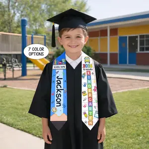 Personalized Preschool Kindergarten Graduation Stole, Custom Pre-K Grad Gift, Class Of 2026 Kid Sash, Little Graduate, Grade Stole