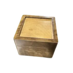 Walnut Keepsake Box Constructed from Curly Walnut & Maple with Black Felt Lining Unique Wooden Storage Container