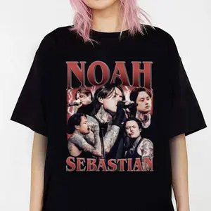 No@h Seb@stian Inspired Alternative Rock Vocalist Graphic T-shirt