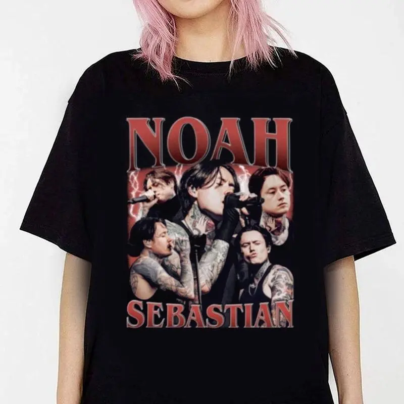 No@h Seb@stian Inspired Alternative Rock Vocalist Graphic T-shirt