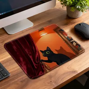 Viral-Worthy Cute Cat Gaming Mouse Pad with Non-Slip Base & Stitched Edges | 10.24x8.27in