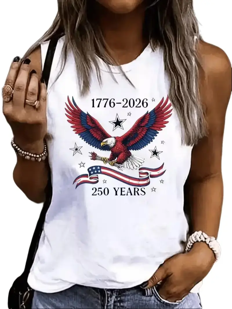 1776-2026 Eagle 250 Years Patriotic Women Tank Top