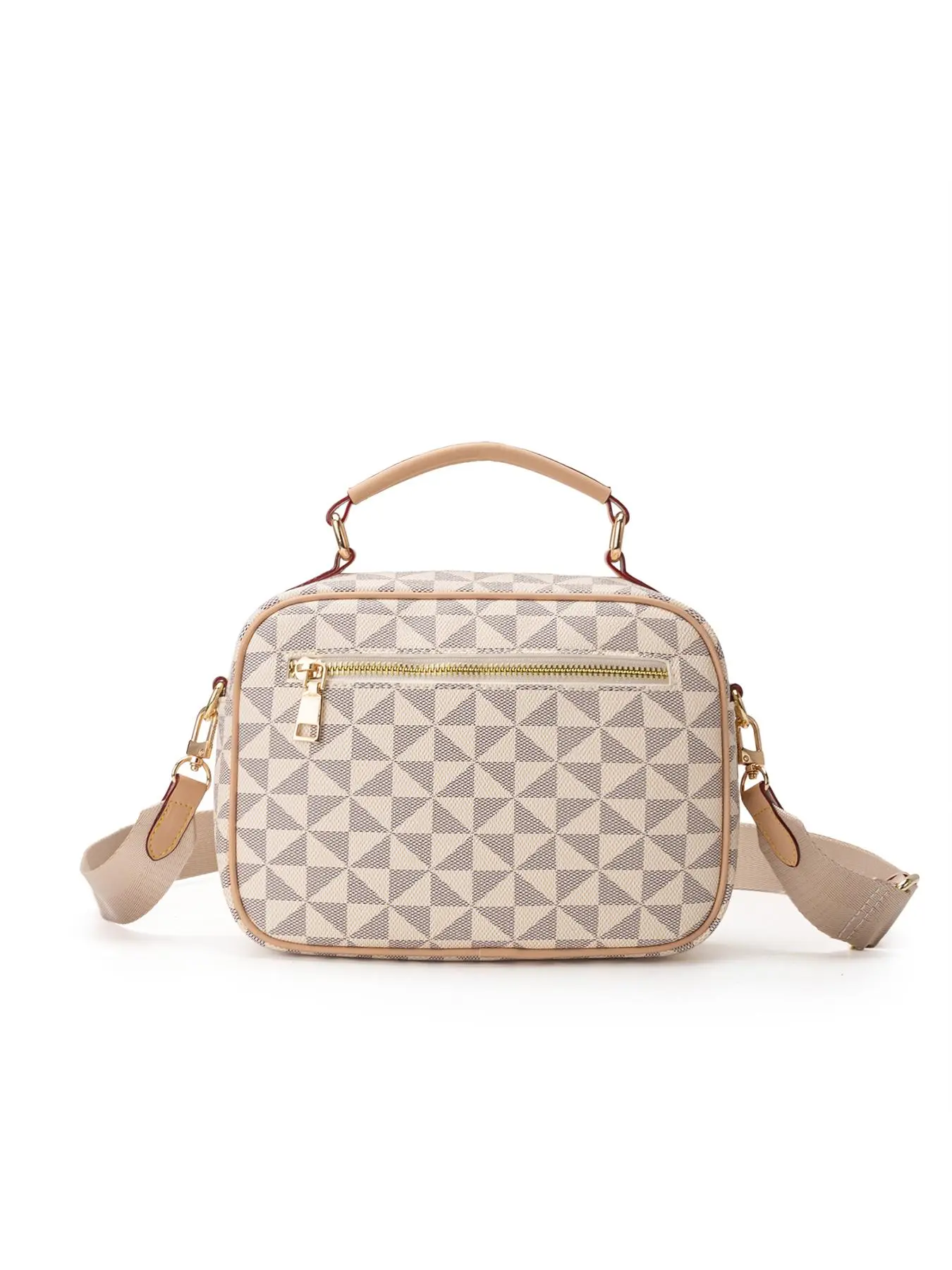 Fashionable Geometric Pattern Shoulder Bag, Casual Versatile Bag for Women, Trendy All-match Commuter Bag for Daily Used, Fashionable Patterned Bag, Casual Trendy Purse