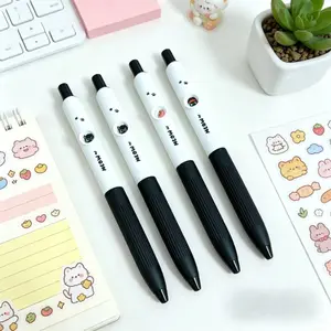Hide and Seek Press Gel Pen, Fun Face-Changing Design, 0.5mm Quick Dry Ink, Smooth Writing, Exam Pen for Students, Daily Study