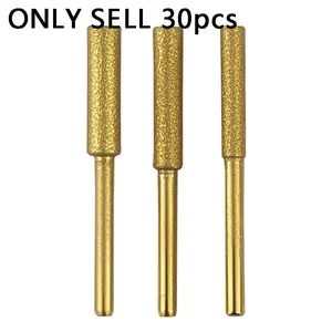 Chain saw sharpener electroplated burr stone file, durable chain saw grinding head kit, used for chain saw polishing