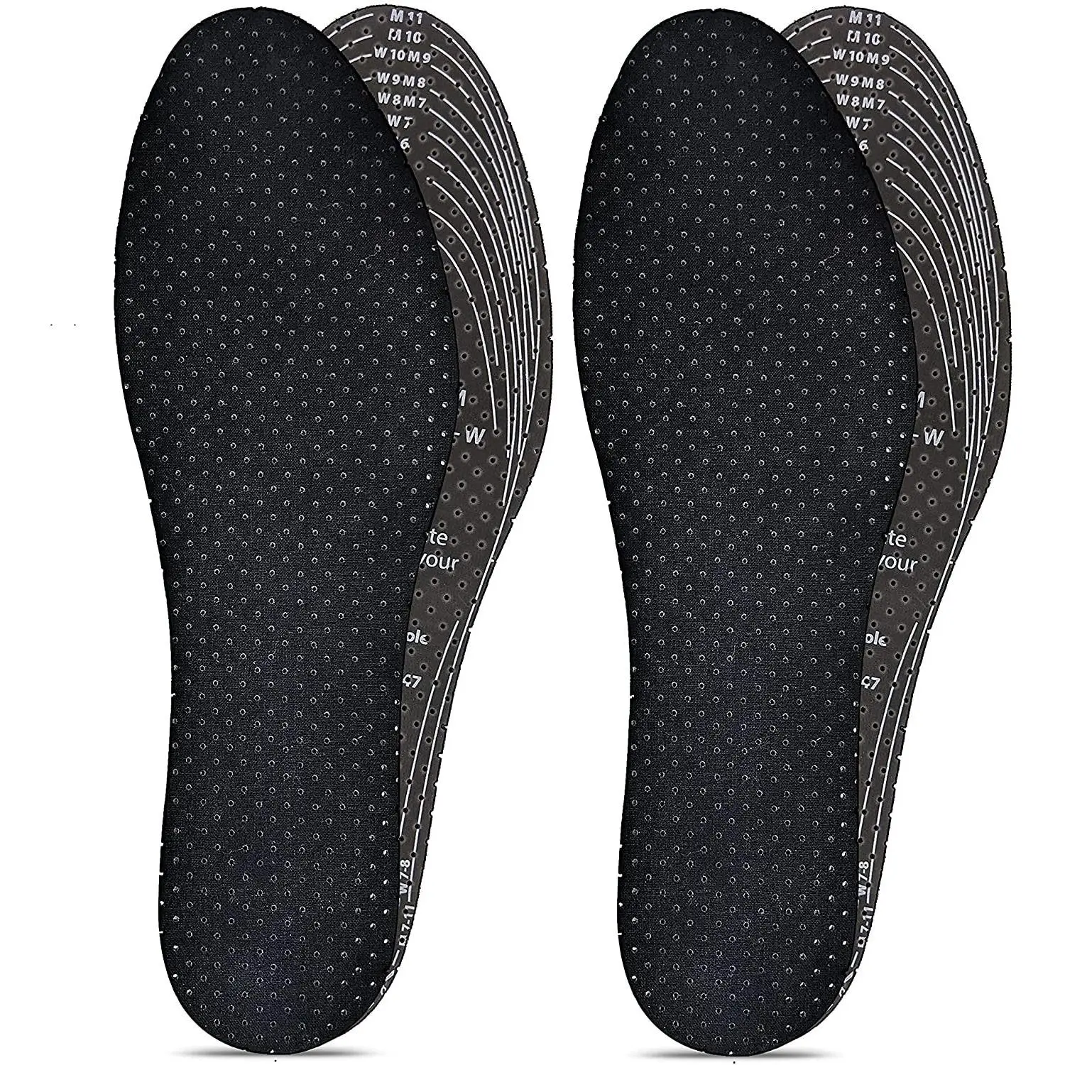 JobSite Odor Stop Insoles - Activated Charcoal Insoles - 2 Pairs