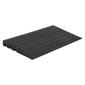 Garvee Upgraded 3 Inch Heavy Duty Rubber Threshold Ramp, Non-Slip Curb Ramp with Willow Design and Beveled Edges, Suitable for Wheelchair and Scooter Access, Indoor & Outdoor Use