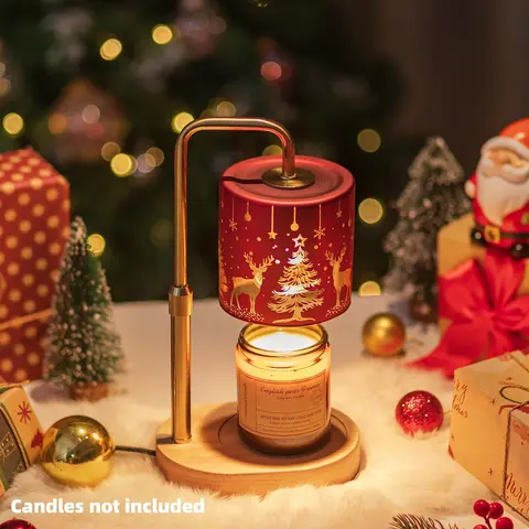CANDELDO Elegant Candle Warmer Lamp with Timer - Adjustable Height, Dimmable, 2 Bulbs - Holiday Decor, Home Decor Items, Ideal for Candle Wax Melts, Gifts for Women
