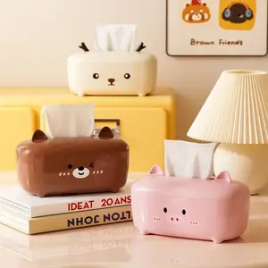New Creative Cute Animal Paper Towel Holder, Thick Plastic Home Use, Bathroom Living Room Coffee Table Organizer