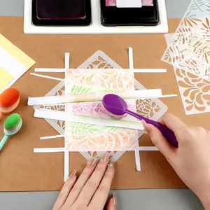 30 Sheets 1/8” 1/4” 1/2” Widths Pre-Cut Masking Strips for Background and Stencils,Reusable Delicate-Tack Adhesive for Easy Card