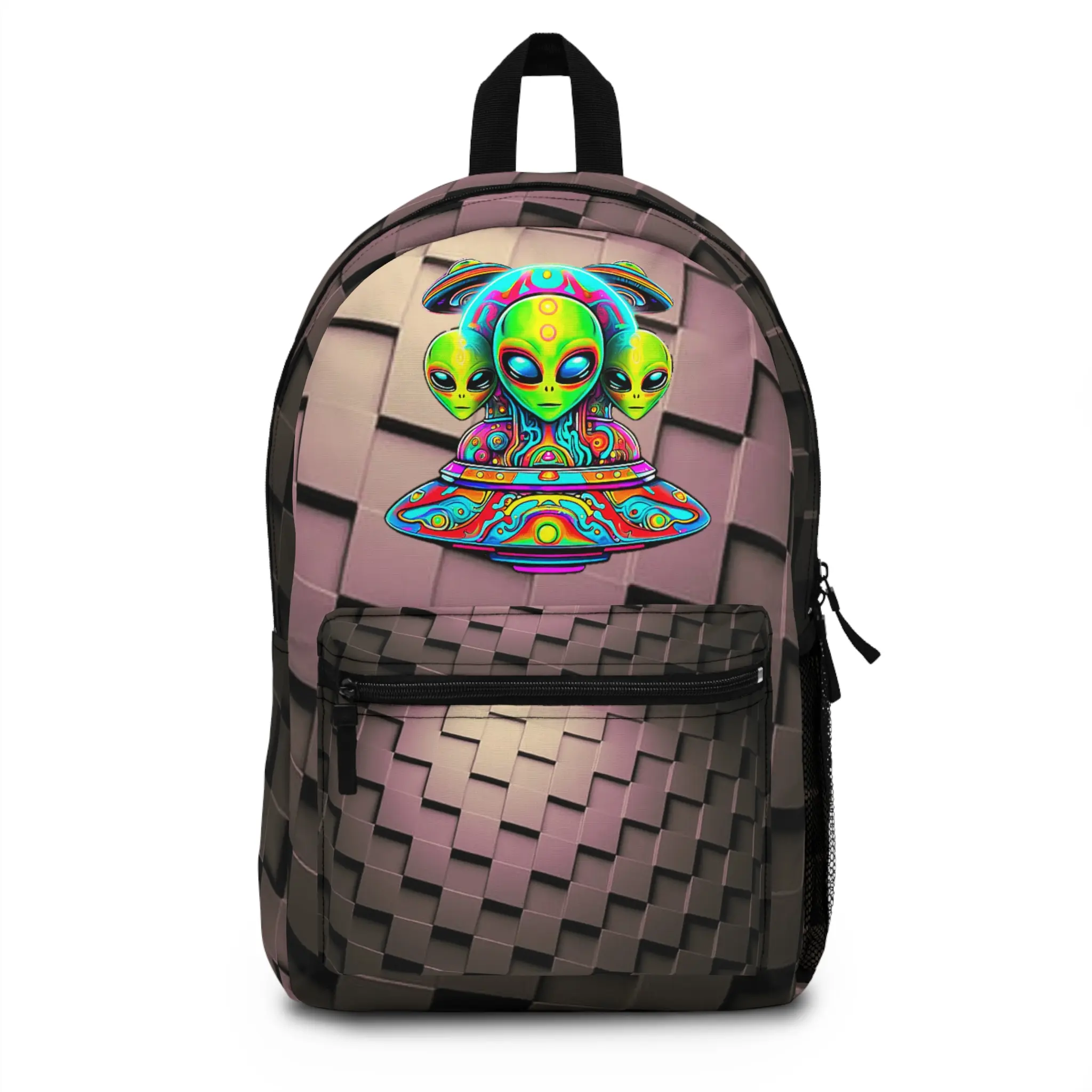 Colorful Alien Print Backpack, Cool Alien Bag, Unique School Backpack, Trendy Travel Backpack, Quirky Gift for Kids, Science Fiction [...]