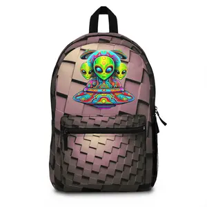 Colorful Alien Print Backpack, Cool Alien Bag, Unique School Backpack, Trendy Travel Backpack, Quirky Gift for Kids, Science Fiction [...]