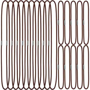 Travel Notebook Elastic Bands for Refillable Travel Journals Planners, Two Sizes, Pack of 20 (Brown, A5 & Passport Size)