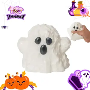 [WenQing Taba Squishy] Handmade taba squishies/Apia squishy toys full silicone reborn squishy, fidget toys, taba squishy White Ghost Halloween  Ghost Stress Ball Set Decompression Squeeze