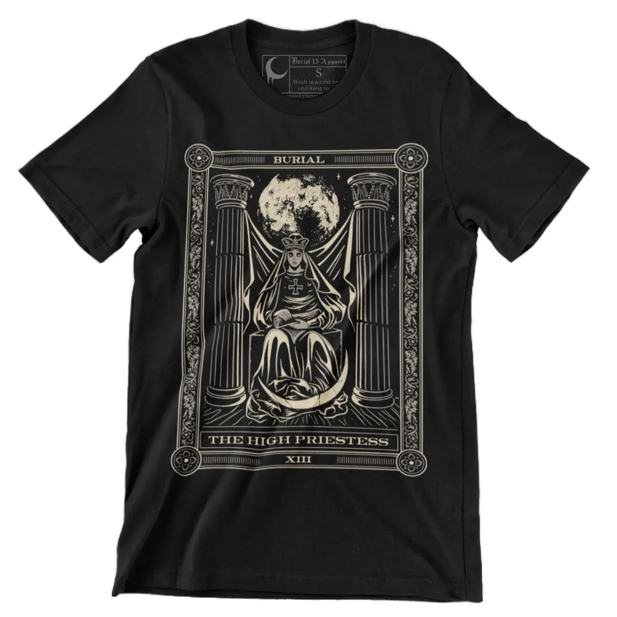 Burial 13 Apparel: The High Priestess Tarot Tee Menswear Tops