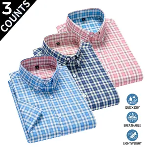 3-pack men’s plaid short-sleeve shirts, quick-drying, breathable, lightweight, classic button-down plaid design, suitable for summer daily commuting, office/work, casual wear, streetwear, and outdoor outings. Eat Sleep Goon Repeat T-Shirt summervibes