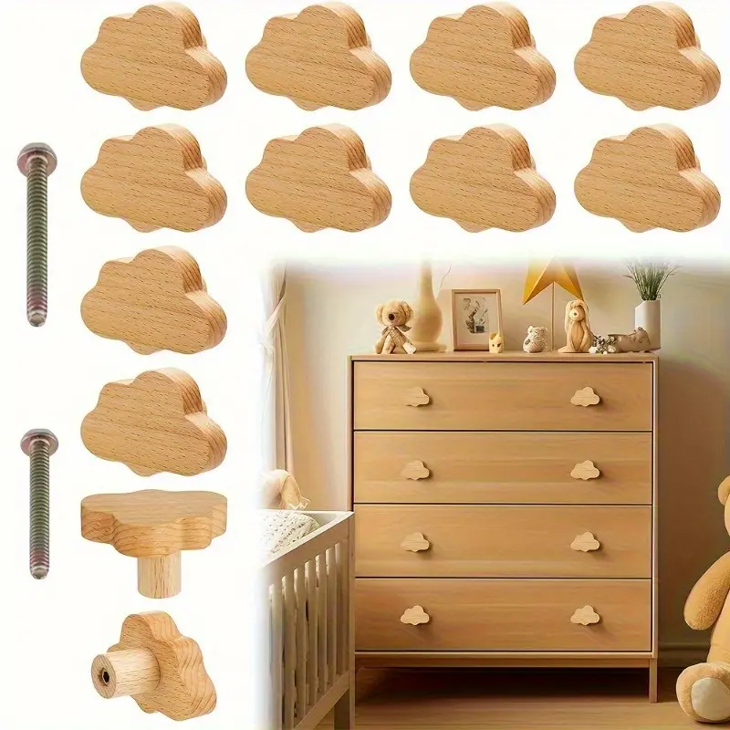 2pcs Cute Room Drawer Door Pulls, Clouds Shape Furniture Handles, Cloud Shape Design, Kitchen Cabinet Handles, Cupboard Wardrobe Doors Knobs, Handle Attachment