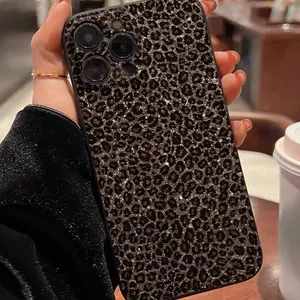 Fashion Leopard-pattern Phone Case, Anti-drop Shockproof Protection Phone Protective Cover, Phone Accessory Compatible with iPhone 6 7 8 X XR XS 11 12 13 14 15 Pro Max, Casing
