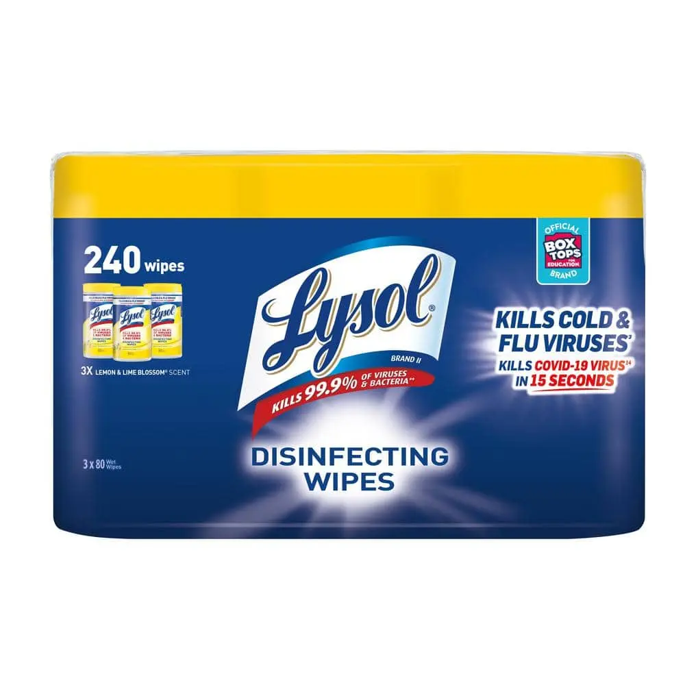 240-Count Lemon and Lime Blossom Scent Multi-Surface Disinfecting Wipes(3-Pack)