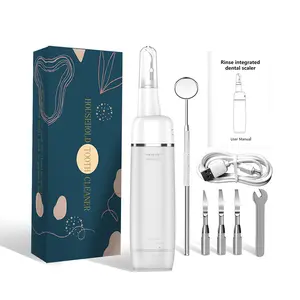 Plaque Remover with Water Spray, Ultrasonic Dental Scaler for Calculus & Tartar Removal, LED Light, 5 Modes, Rechargeable Cordless Teeth Cleaning Kit for At-Home Oral Hygiene Care