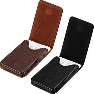 2 Pieces Business Card Holder, PU Leather Business Card