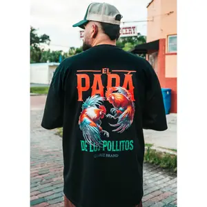 EL PAPA DE LOS POLLITOS T-SHIRT- BLACK T-SHIRT