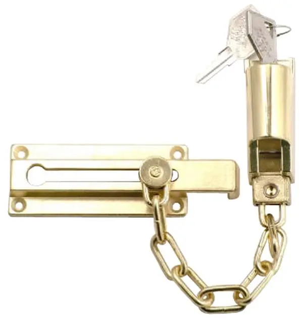 212 MAIN 1800 Keyed Chain Door Fastener, Key-Operated Door Security Hardware Accessory, Enables Opening for Viewing or Ventilation, Allows Opening For Viewing Or Ventilation