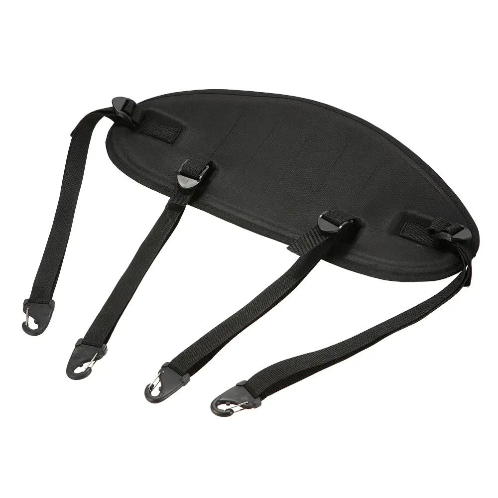 ​1pc Adjustable Kayaking Canoeing Sit On Top Kayak Seat Back Rest Seat Backrest Support Back Pad Band Antiskid Cushiony Black