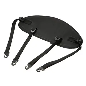 ​1pc Adjustable Kayaking Canoeing Sit On Top Kayak Seat Back Rest Seat Backrest Support Back Pad Band Antiskid Cushiony Black