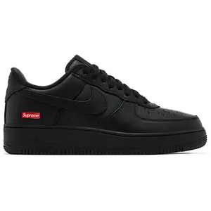 NIKE Men's Air Force 1 Low Supreme Black Classic Casual Sports Shoe Men's Basketball Footwear (SKU: CU9225-001）
