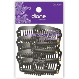 Diane Snap-on Wig Clips Black- 10 Pack