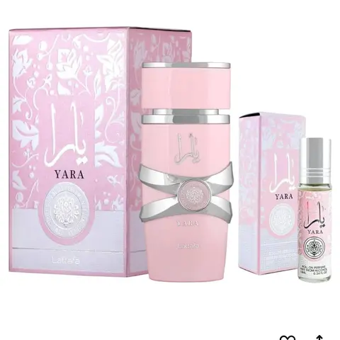 Lattafa Yara Unisex Lavender Fragrance Multi-Pack - 3.4 oz (100ml) EDP Liquid Spray + 0.34 oz Perfume Oil, Adults' Scent with Citrus, Spicy, Floral, Woody, Amber, Musk, Leather Notes, Contains Alcohol, 24 Months Shelf Life, Non-Toxic, Deep Intense Scent