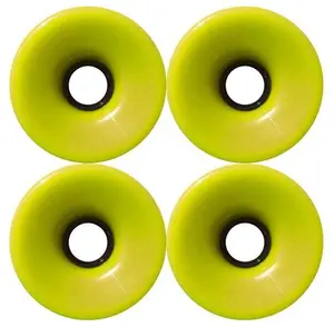 Blank Longboard Wheels 4 pack - 70mm Solid Yellow