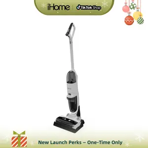 iHome WetVac WV10 Cordless Vacuum + Mop with 45 Minute Runtime, Self Cleaning + Charging Base, Multi Surface Hard Floor Cleaner  Durable Portable Multifunction Household Items