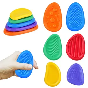 Adult Decompression Fidget Toys Sensory Soft Silicone Texture Worry Stone for Stress Relief