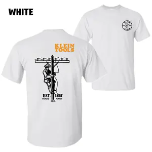 Klein Tools T-Shirt – Classic Workwear with Vintage Lineman Graphic Print, Established 1857 Logo Design for Professionals, Comfortable Unisex Crewneck, Durable Cotton Menswear Tops