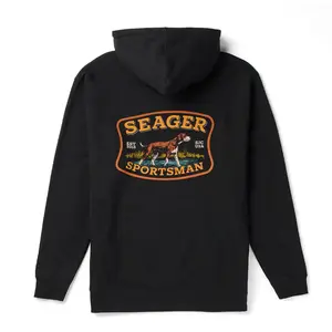 Seager Sportman Black Hooded Sweatshirt