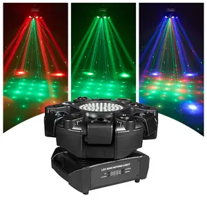 LED Mini Moving Stage Light for DJ, Party, Club & HomeUse - Multi-Color RGB Laser, 360° Rotating Beam, Strobe& Wash Effects, Perfect for Dance Floors, KTV Rooms,Birthday Parties, Live Events, Concerts, Weddings, andHalloween