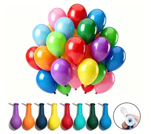 32-Pack Eco-Friendly 11" Latex Balloons, Self-Sealing with Reusable Valves, No Leak No Knotting Required Party Supplies for All Occasions
