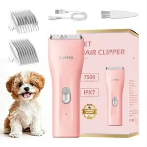 Pet Clippers for Dog Hair Grooming Low Noise, Rechargeable Cordless Cat Shaver with Ceramic Blade,Portable Pet Hair Trimmer for Matted & Long Hair