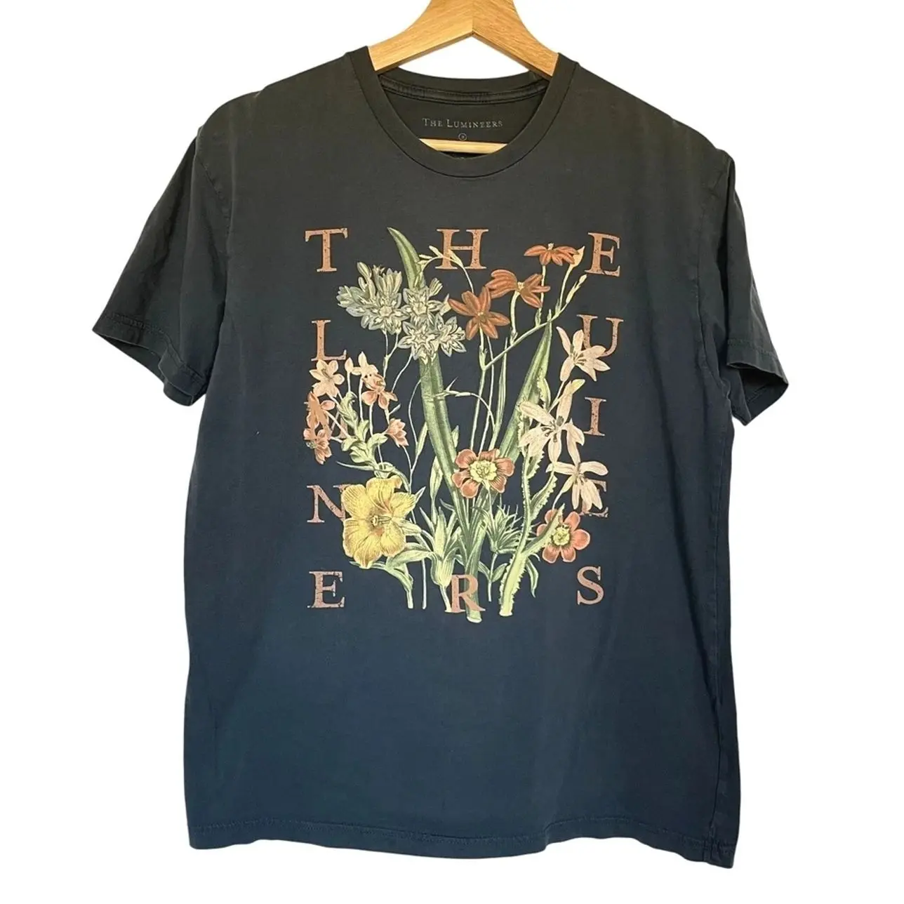 The Lumineers floral t-shirt band black Unisex All Size NZ082 FREE SHIPPING 2