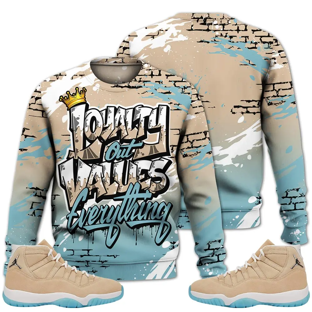 11 H-Town Sweatshirt, Retro H Town 11s Outfits Shirt, Values Of Loyalty Drip Streetwear Unisex Sneaker Matching Shirts