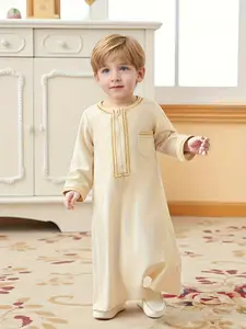 Baby Boy Spring Fall Gold Embroidered Round Neck Zipper Pocket Cardigan, Casual Fitted Outerwear, Patchwork Style, Baby Boy Clothes