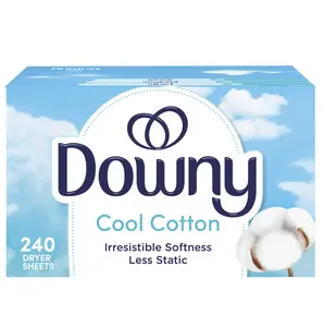 Fabric Softener Dryer Sheets 240 Count - Cool Cotton Scent, Includes 240 Dryer Sheets, Non Aerosol, All-Purpose Cleaner