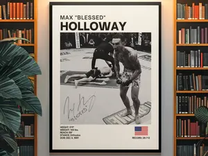 Max Holloway Poster, UFC Poster, Poster Ideas, Fighter Poster, Athlete Motivation, Wall Decor, UFC