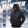 【Plus Size】Men's Winter Coats Waterproof Ski Snow Jacket Warm Fleece Jacket Parka Raincoats With Multi-Pockets Hooded Windproof Windbreaker Outdoor Fit Type Sports Outerwear【Plus Size,S-XXXXL】