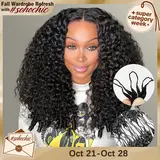 【Lowest Price】Tahikie Burmese Curly Crochet Human Hair For Miracle Knots Human Hair Feather Water Wave Curly Wave Crochet Human Hair For Miracle Knots Pre-Separated Recommended#RefreshedLook #DealsForYouDays #SohoChic#tiktokshopstockup