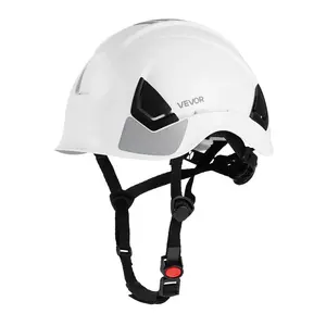 VEVOR Industrial Safety Helmet, ANSI/ISEA Z89.1 Approved ABS Hard Hat with Visor 6 - Point Ratchet Suspension, Adjustable Vented Hardhat for Men Women, for Outdoor and Indoor Construction Workwear