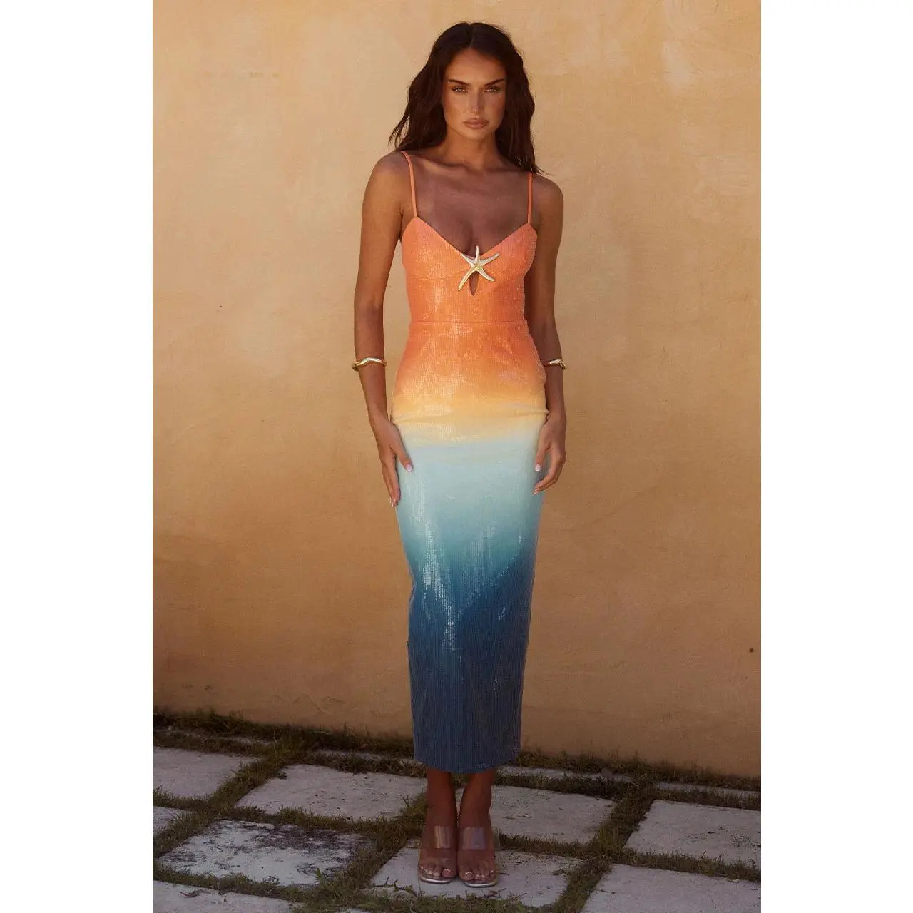 knee length dresses for ladies Benita Midi Dress – Chey Michelle Luxury Boutique main image 1